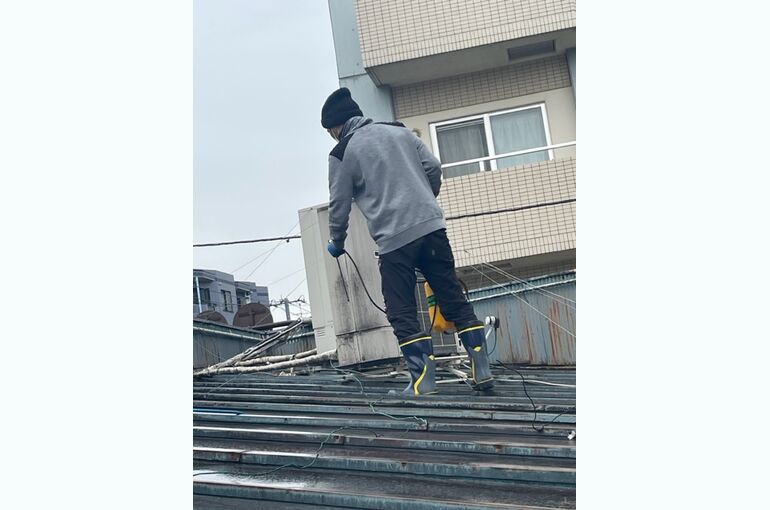 2023年1月　幸来ラーメンエアコン分解洗浄・換気扇　藤ビル④